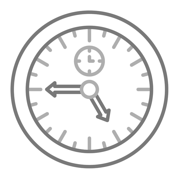 un reloj con una cara blanca y una flecha negra apuntando a la derecha