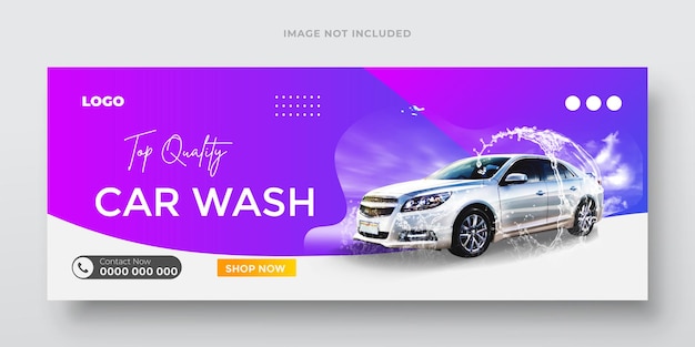 Reloj de coche Faceook portada de marca en línea negocio de redes sociales plantilla de diseño de banner