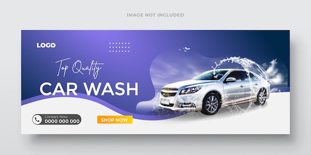 Reloj de coche Faceook portada de marca en línea negocio de redes sociales plantilla de diseño de banner