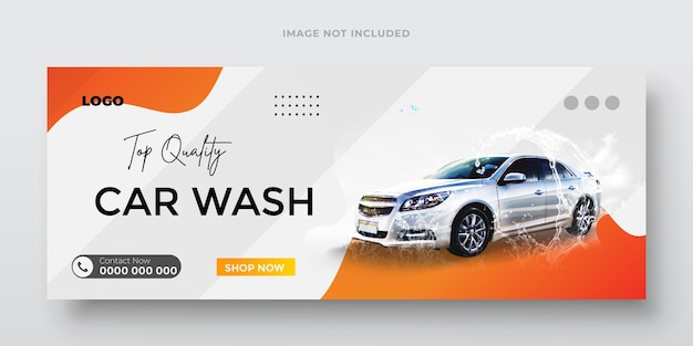 Reloj de coche Faceook portada de marca en línea negocio de redes sociales plantilla de diseño de banner
