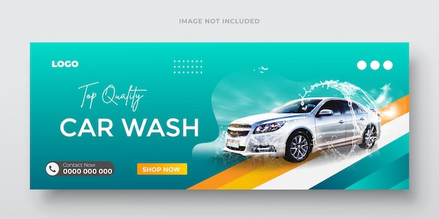 Reloj de coche Faceook portada de marca en línea negocio de redes sociales plantilla de diseño de banner