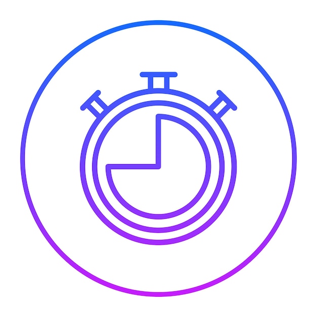 Vector un reloj de colores con un borde azul y rosado y un borde azul y rosado