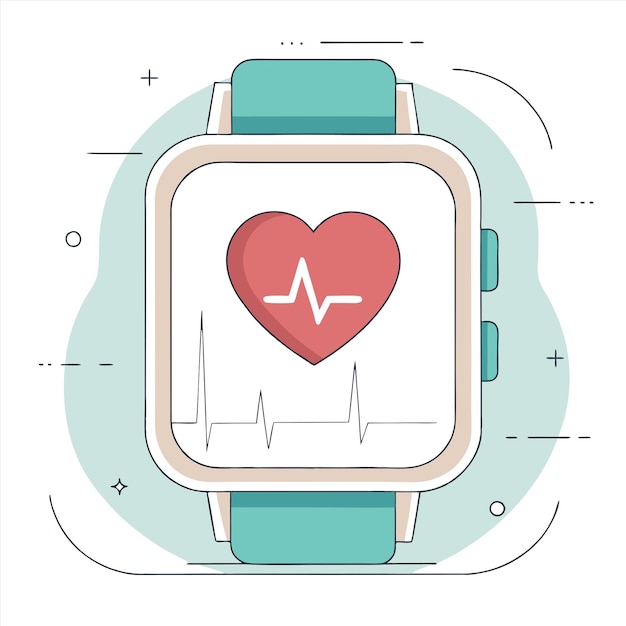 un reloj con un corazón en él y un símbolo de corazón en la pantalla