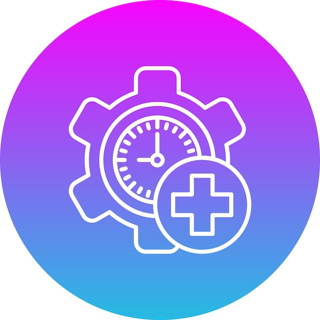 Vector un reloj con una cruz y una cruz en él