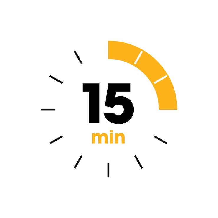 Vector reloj cuenta regresiva a minutos plantilla vectorial