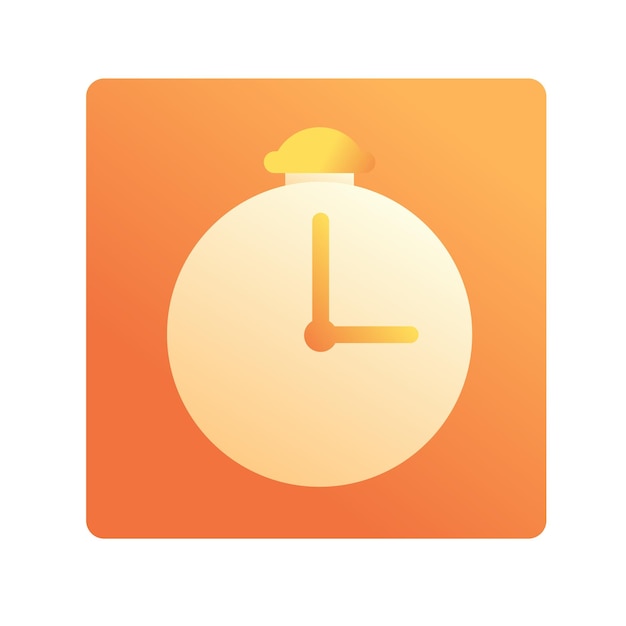 Reloj degradado vectorial gratuito para redes sociales o aplicaciones