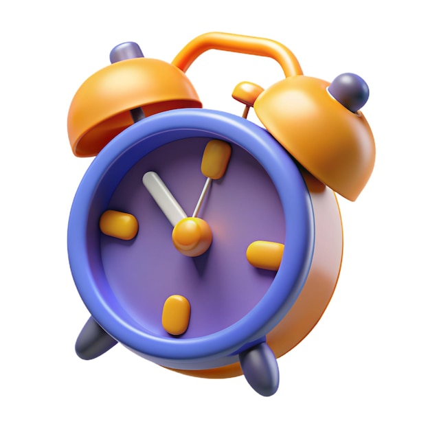 un reloj despertador colorido con los números 4 y 6 en él