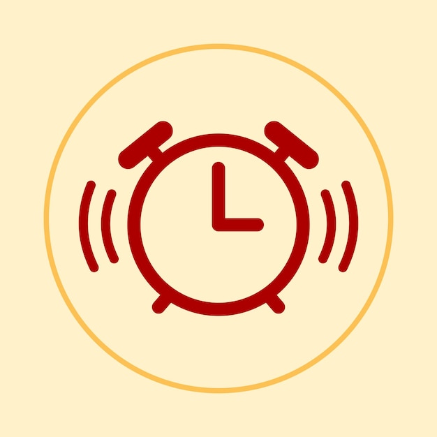 Reloj de despertador icono de moda ilustración vectorial lógica abstracta obra de arte colorida diseño hermoso