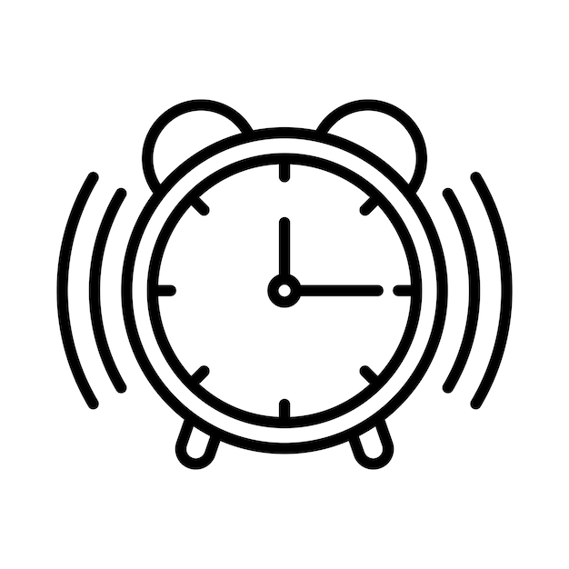 reloj despertador signo símbolo vector glifo color icono