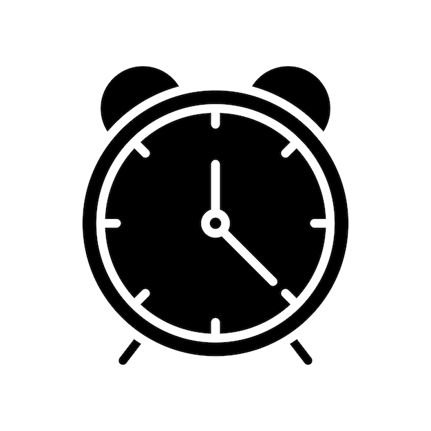 reloj despertador signo símbolo vector glifo color icono