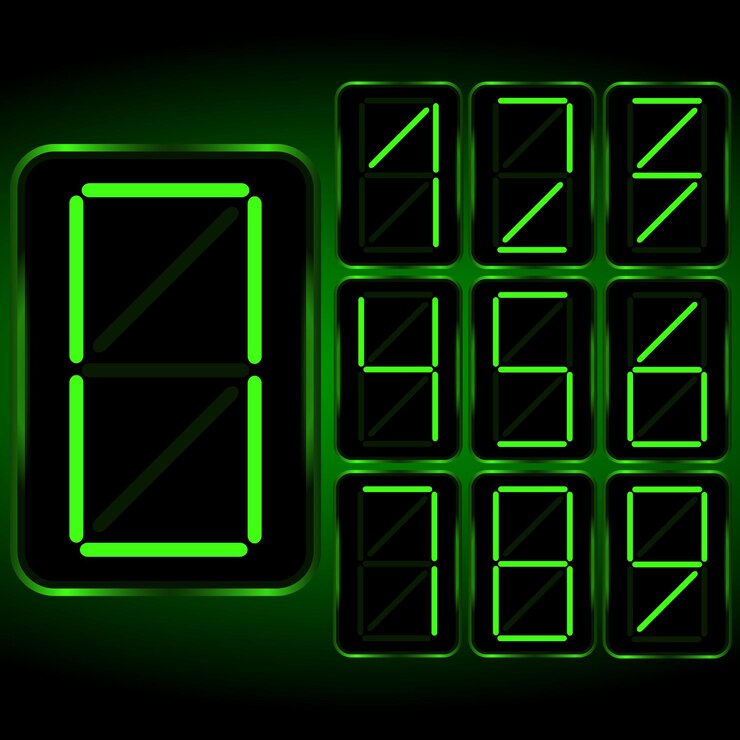Vector reloj digital . nummer uhr digital. ilustración de vektor
