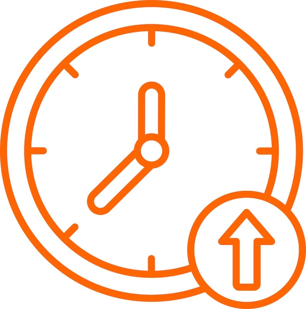 Reloj de diseño vectorial en estilo icono