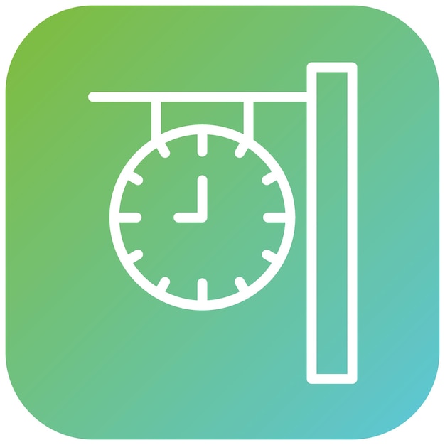 Reloj de diseño vectorial para trenes Estilo de icono