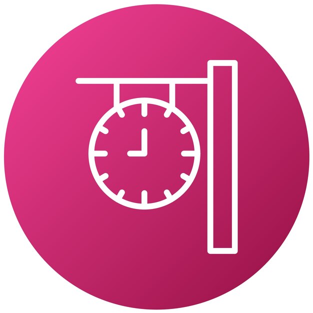 Reloj de diseño vectorial para trenes Estilo de icono