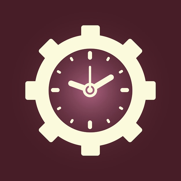 Reloj de engranajes obras de arte de moda buena ilustración vectorial abstracta colorido diseño útil