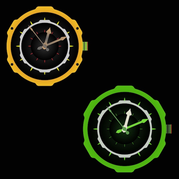 Vector reloj de gradiente