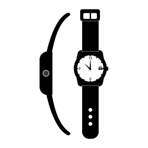 Reloj icono logo vector plantilla de diseño