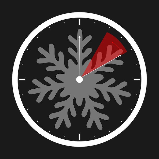 Reloj de ilustración vectorial de retroceso