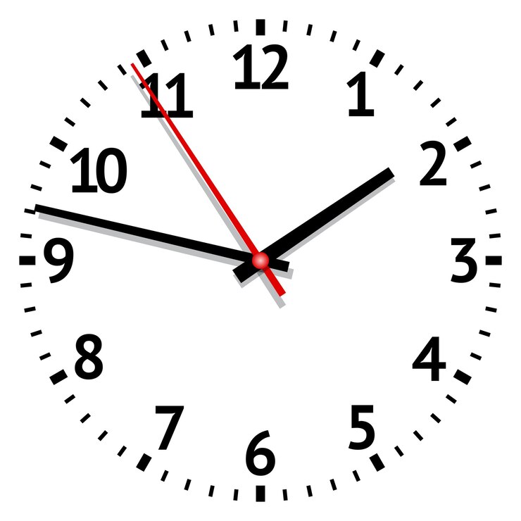Vector reloj. ilustración vectorial