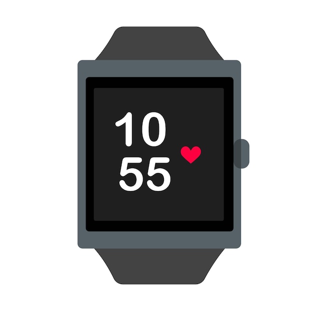 un reloj inteligente con un corazón en la cara