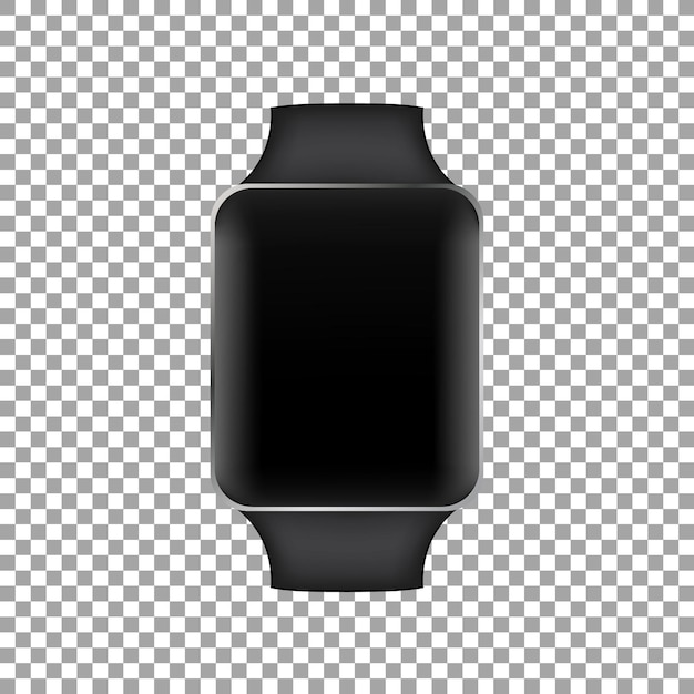 Reloj inteligente plateado inoxidable aislado en blanco Reloj inteligente detallado vectorial reflejado en la superficie blanca Icono de reloj en la pantalla iwatch inteligente Esfera de reloj inteligente inoxidable eps