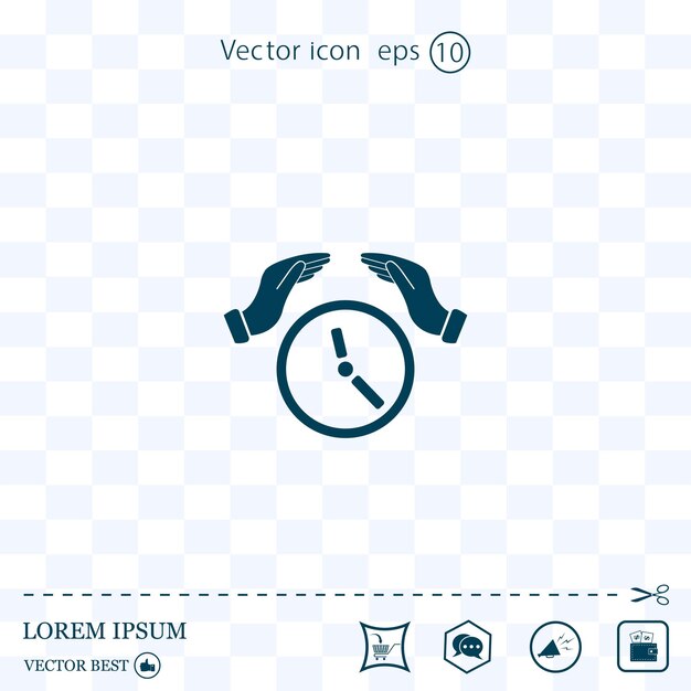 Reloj en mano ilustración vectorial Eps 10