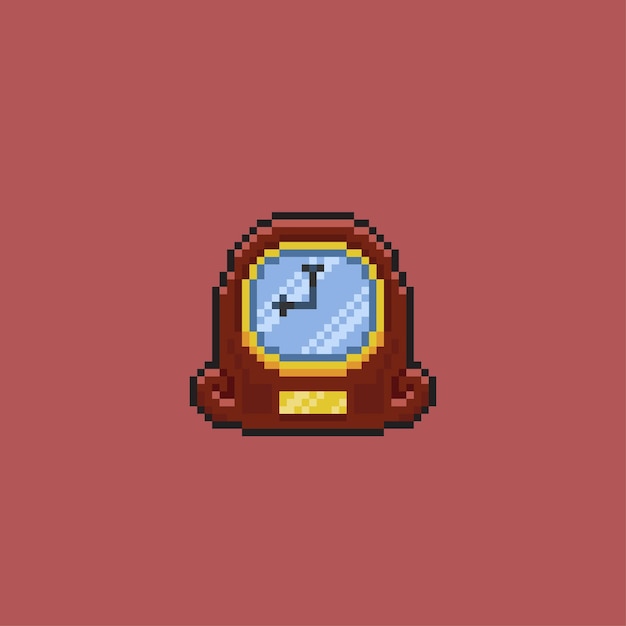 Reloj de mesa en estilo pixel art