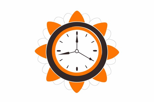 Reloj minimalista sobre un fondo blanco