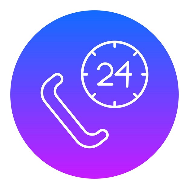 un reloj con el número 24 en él
