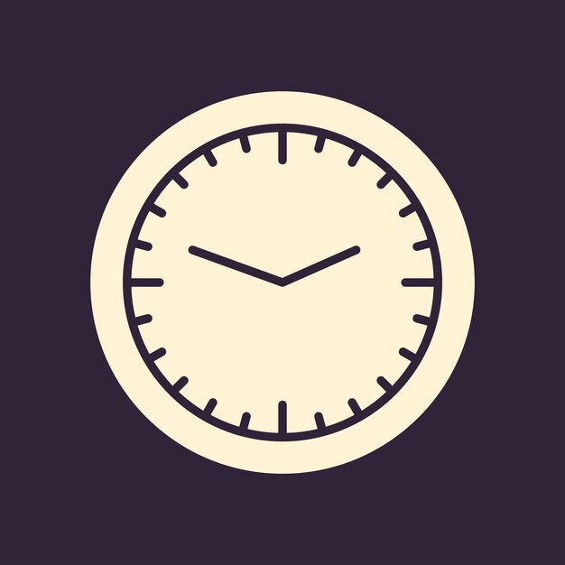 Reloj de oficina obras de arte de moda gloriosa ilustración vectorial abstracta colorido diseño utilizable