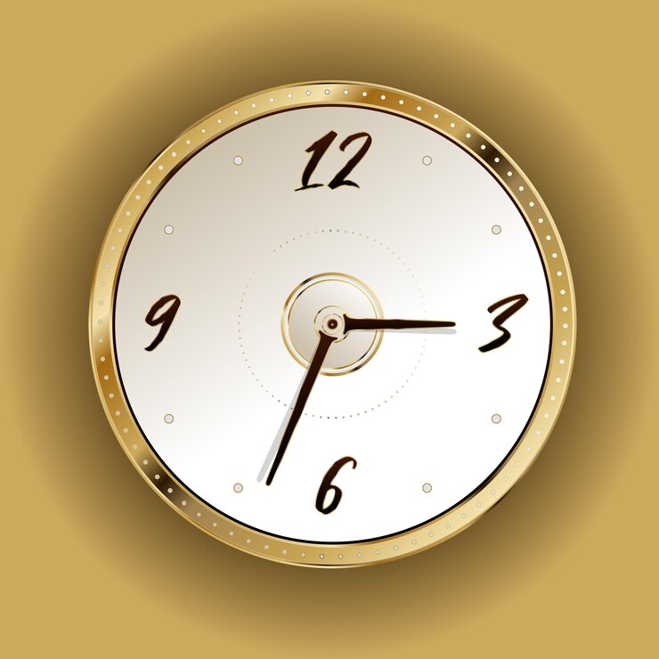 Vector reloj de oro vectorial. estilo de lujo