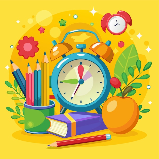 un reloj con la palabra " hora " en él