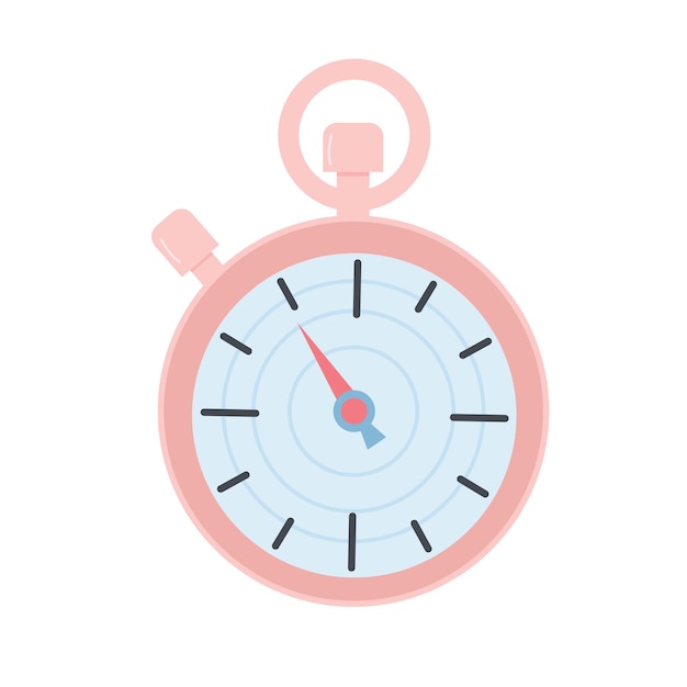 Reloj de parada aislado en fondo blanco Fitness deporte estilo de vida saludable concepto de gestión del tiempo