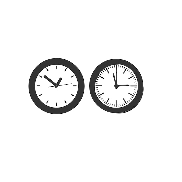 Reloj de pared aislado en blanco