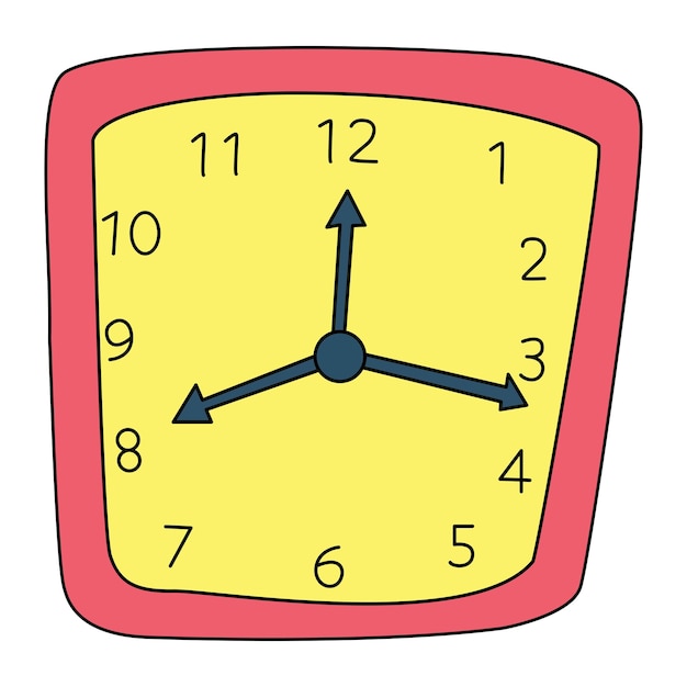 Reloj de pared aislado sobre un fondo blanco
