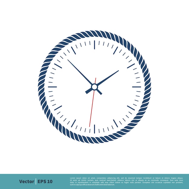 Vector reloj de pared icono vector logo plantilla ilustración diseño vector eps 10