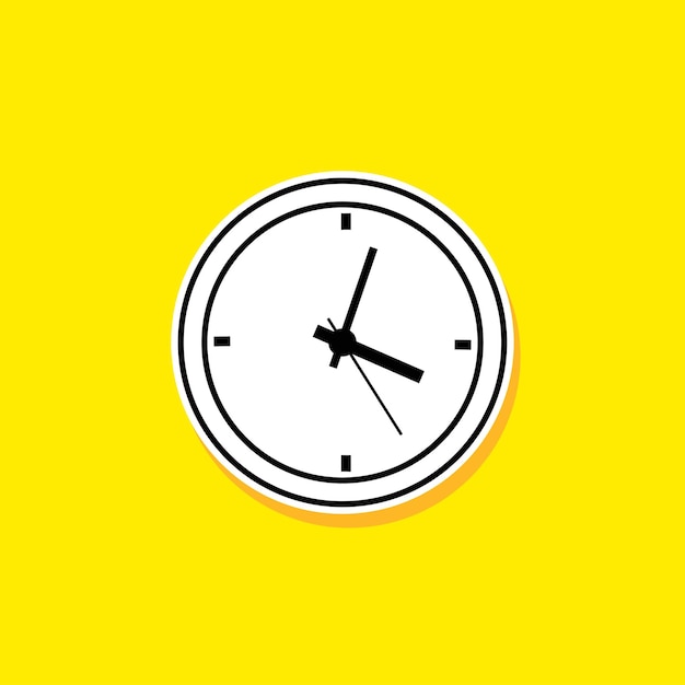 Reloj de pared Una ilustración vectorial dibujada a mano de un reloj de parede