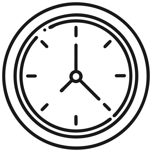 reloj con un patrón en blanco y negro y la hora es 10:05