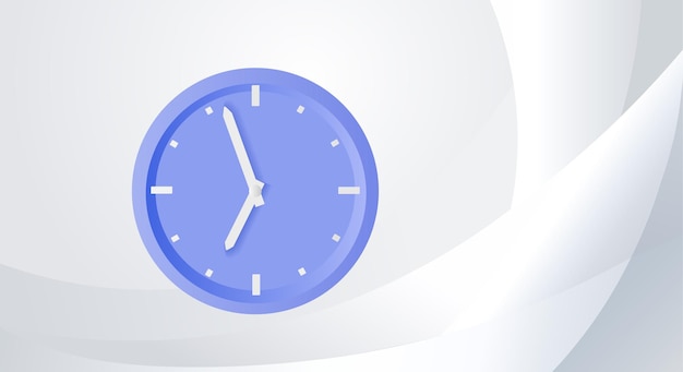 Reloj que muestra la hora 19 horas y 55 minutos, sobre un fondo azul. Horas de trabajo. Elemento de diseño vectorial para su proyecto. Tiempo para actuar. Ilustración vectorial