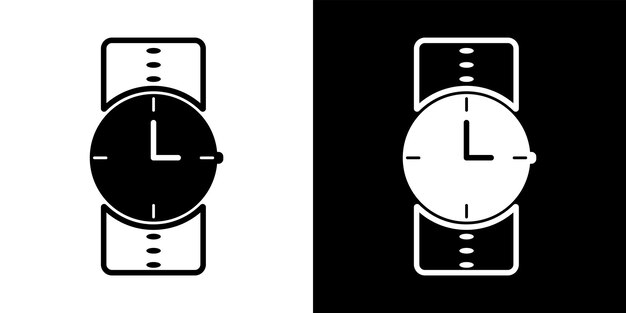 Reloj reloj reloj de pulsera vector icono Ilustración de diseño de reloj clásico