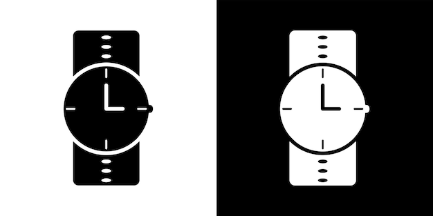 Reloj reloj reloj de pulsera vector icono Ilustración de diseño de reloj clásico