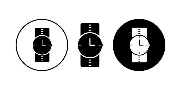 reloj, reloj, reloj, vector, icono, conjunto, clásico, reloj, diseño, ilustración
