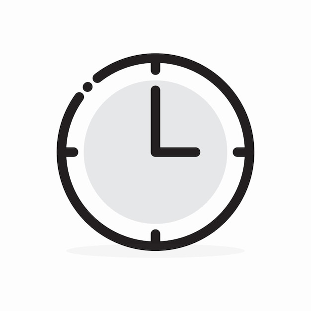 Reloj Tiempo de pared Reloj temporizador redondo Diseño de iconos de reloj Reloj clip de ilustración vectorial editable