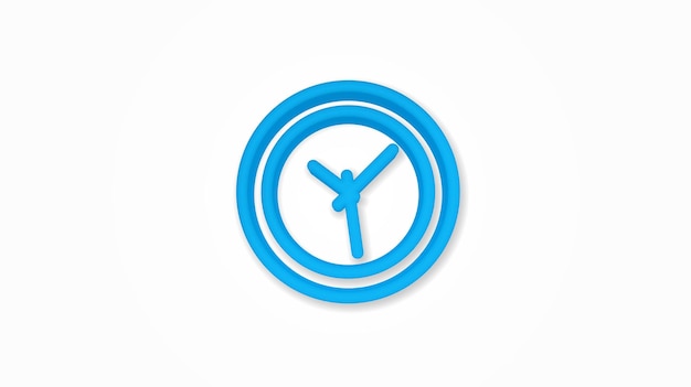 Reloj tiempo reloj 3d línea realista icono vector ilustración