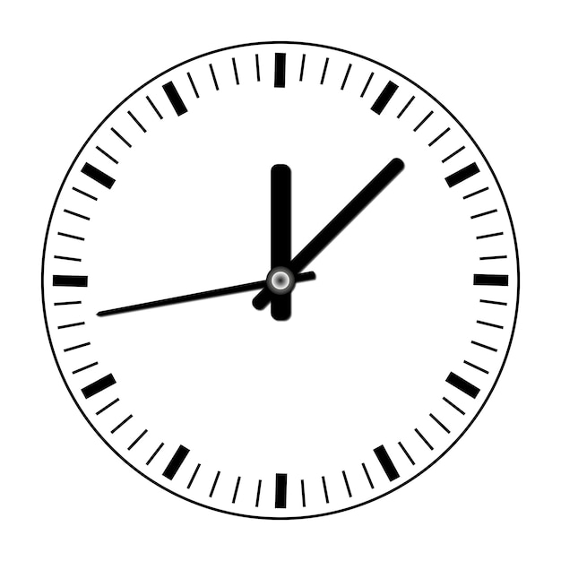 Reloj vintage ilustración en blanco y negro