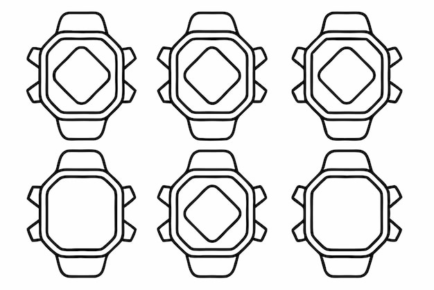Relojes inteligentes Línea de arte Ilustración Conceptos Ideas Inspiración