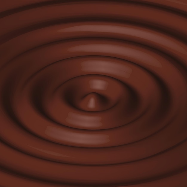Remolino de chocolate líquido