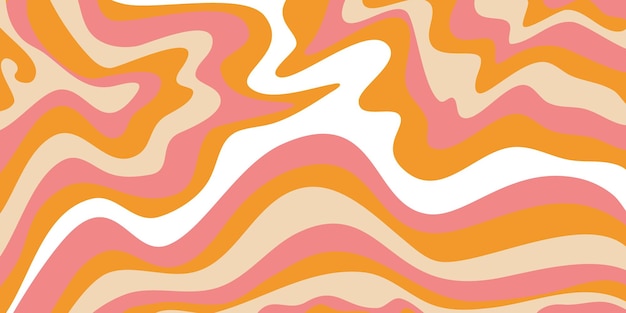 Remolino de fondo retro psicodélico trippy y2k Ilustración de vector simple Impresión de onda maravillosa