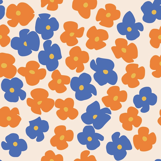 Remolino groovy margarita flores de patrones sin fisuras. Diseño floral de estilo hippie retro abstracto