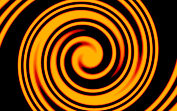 Vector el remolino naranja y negro